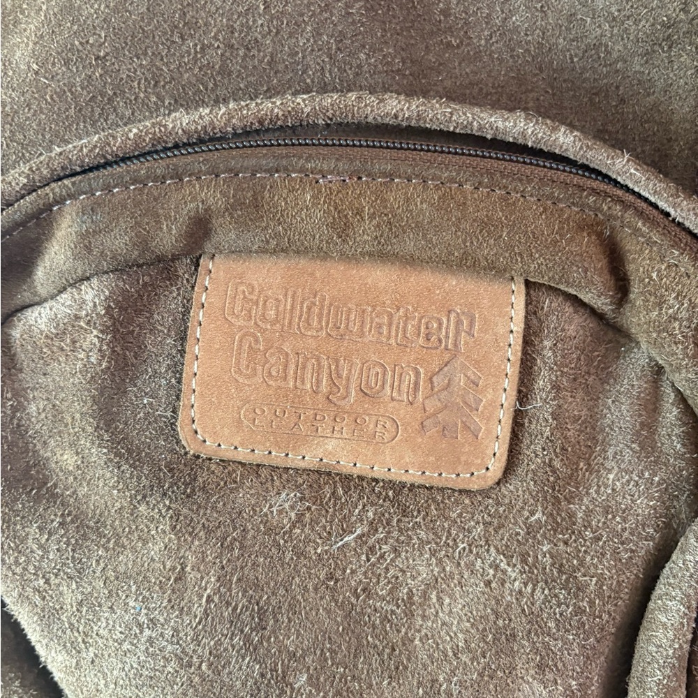 Brown Suede Backpack - image 2